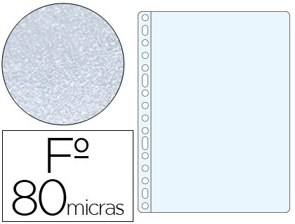 100 fundas multitaladro Esselte Folio polipropileno 80µ piel de naranja